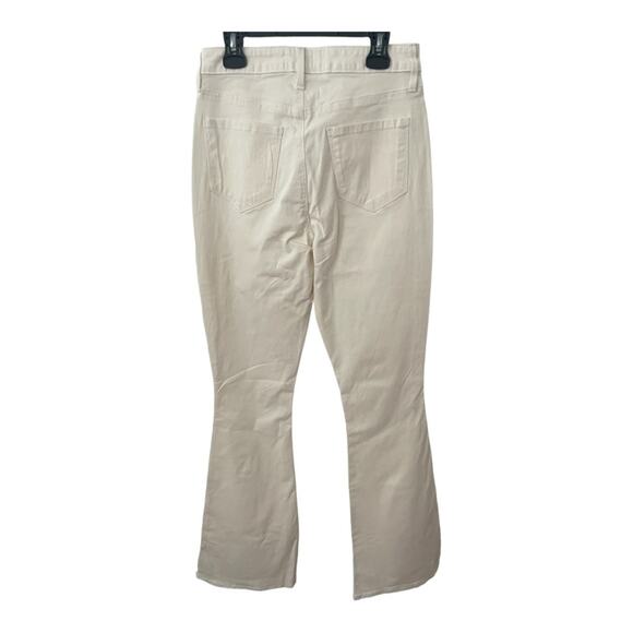 L'Agence Bootcut Pants Mid Rise Flare Leg Cotton Stretch 5-Pockets Ivory Size 25 - Picture 5 of 12